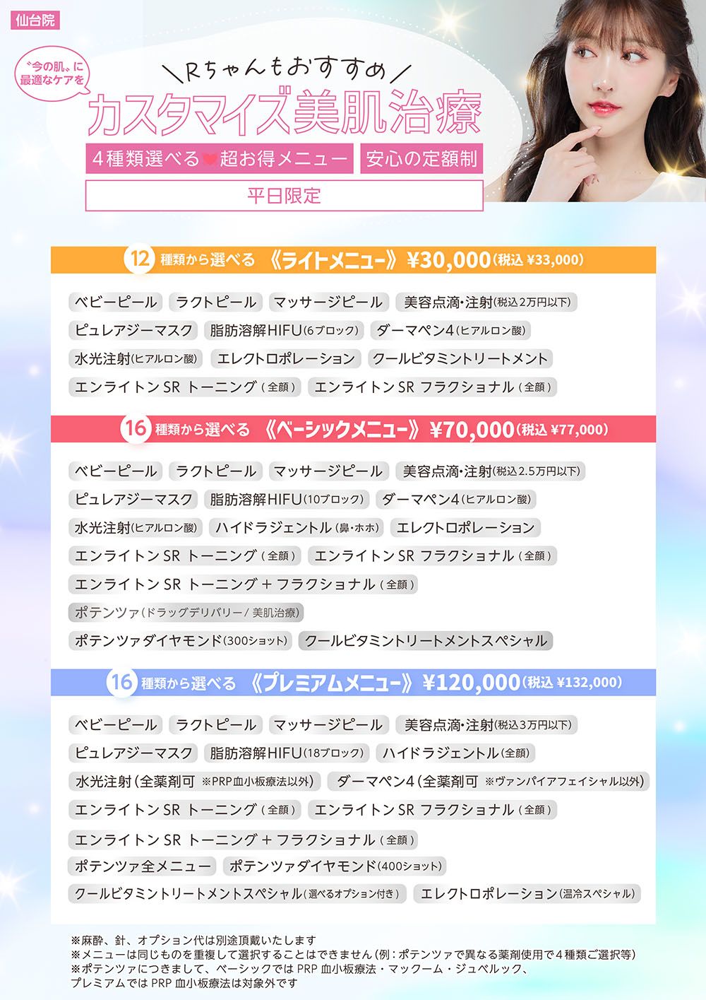 カスタマイズ美肌治療