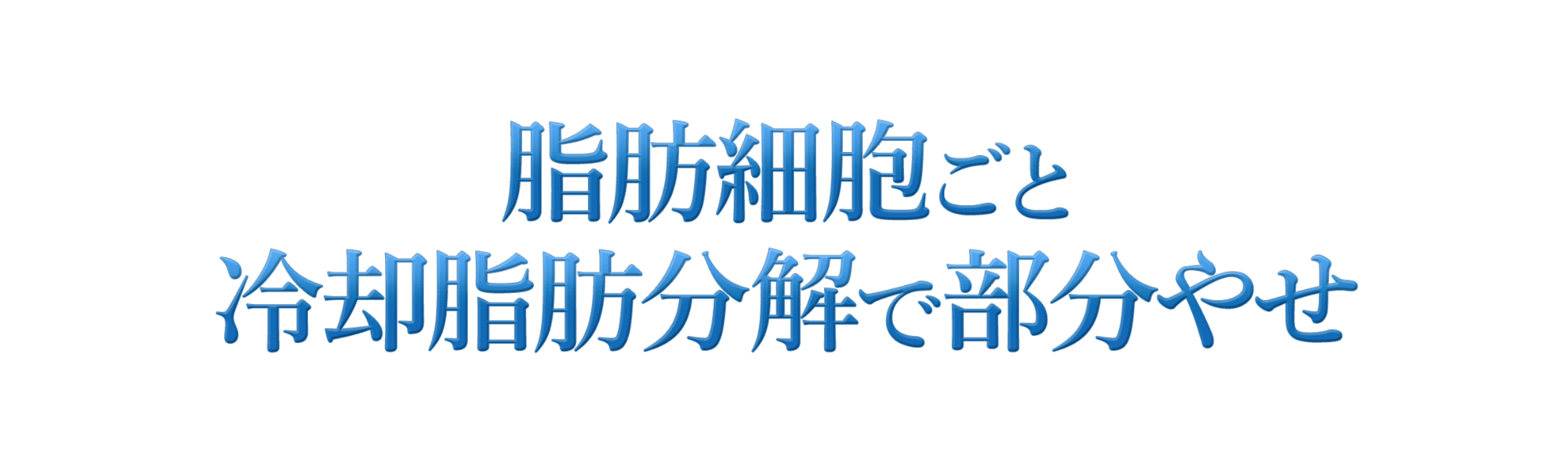 脂肪細胞ごと永久除去で部分やせ