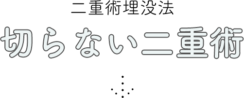 二重術埋没法 切らない二重術