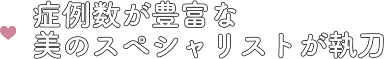 MERIT 06 症例数が豊富な美のスペシャリストが執刀