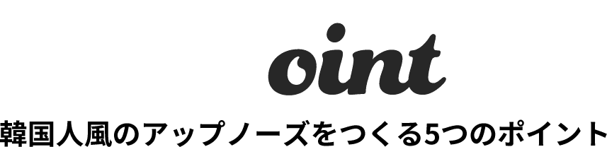 コリアンノーズのポイント