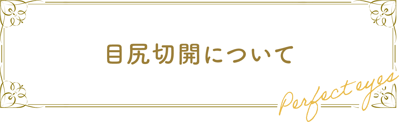 目尻切開について