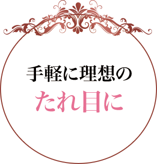 手軽に理想のたれ目に