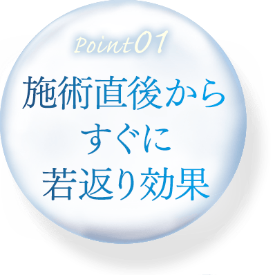 施術直後からすぐに若返り効果